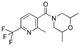 (2,6-DIMETHYLMORPHOLINO)[2-METHYL-6-(TRIFLUOROMETHYL)PYRIDIN-3-YL]METHANONE 结构式