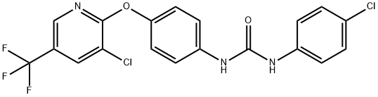 ((4-CHLOROPHENYL)AMINO)-N-(4-(3-CHLORO-5-(TRIFLUOROMETHYL)(2-PYRIDYLOXY))PHENYL)FORMAMIDE 结构式