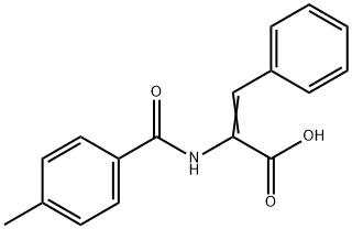 (2E)-2-[(4-METHYLBENZOYL)AMINO]-3-PHENYLACRYLIC ACID 结构式