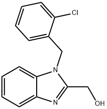[1-(2-氯-苄基)-1H-苯并咪唑基-2-基]-甲醇 结构式