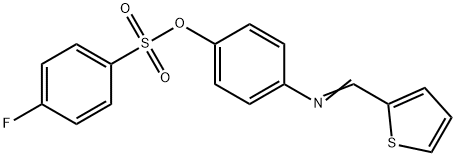 4-[(2-THIENYLMETHYLENE)AMINO]PHENYL 4-FLUOROBENZENESULFONATE 结构式