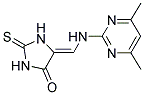 5-(((4,6-DIMETHYLPYRIMIDIN-2-YL)AMINO)METHYLENE)-2-THIOXOIMIDAZOLIDIN-4-ONE 结构式