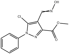 Methyl 5-chloro-4-[(hydroxyimino)methyl]-1-phenyl-1H-pyrazole-3-carboxylate 结构式