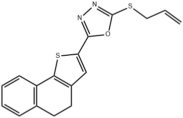 2-(ALLYLSULFANYL)-5-(4,5-DIHYDRONAPHTHO[1,2-B]THIOPHEN-2-YL)-1,3,4-OXADIAZOLE 结构式