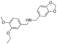 BENZO[1,3]DIOXOL-5-YLMETHYL-(3-ETHOXY-4-METHOXY-BENZYL)-AMINE 结构式
