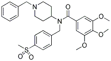N-(1-BENZYLPIPERIDIN-4-YL)-N-[4-(METHYLSULPHONYL)BENZYL]-3,4,5-TRIMETHOXYBENZAMIDE 结构式