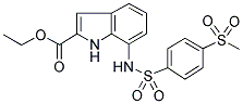 7-[[[4-(METHYLSULPHONYL)PHENYL]SULPHONYL]AMINO]INDOLE-2-CARBOXYLIC ACID, ETHYL ESTER 结构式