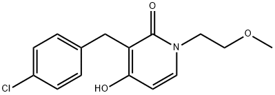 3-(4-CHLOROBENZYL)-4-HYDROXY-1-(2-METHOXYETHYL)-2(1H)-PYRIDINONE 结构式