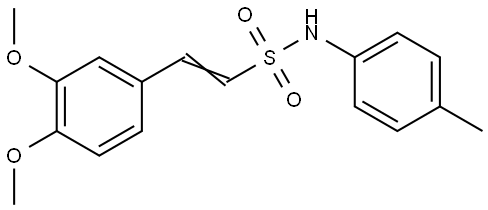 (E)-2-(3,4-二甲氧基苯基)-N-(对甲苯基)乙烯-1-磺酰胺 结构式