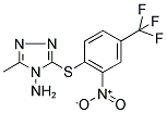 3-METHYL-5-([2-NITRO-4-(TRIFLUOROMETHYL)PHENYL]SULPHANYL)-4H-1,2,4-TRIAZOL-4-AMINE 结构式