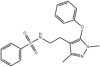 N-[2-(1,3-DIMETHYL-5-PHENOXY-1H-PYRAZOL-4-YL)ETHYL]BENZENESULFONAMIDE 结构式