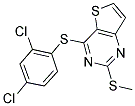 2,4-DICHLOROPHENYL 2-(METHYLSULFANYL)THIENO[3,2-D]PYRIMIDIN-4-YL SULFIDE 结构式