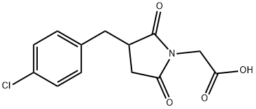 [3-(4-CHLORO-BENZYL)-2,5-DIOXO-PYRROLIDIN-1-YL]-ACETIC ACID 结构式