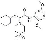 3-CYCLOHEXYL-N-(2,5-DIMETHOXYPHENYL)-2-(1,1-DIOXO-1LAMBDA6,4-THIAZINAN-4-YL)PROPANAMIDE 结构式