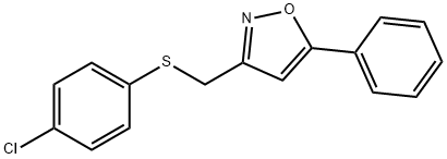 3-([(4-CHLOROPHENYL)SULFANYL]METHYL)-5-PHENYLISOXAZOLE 结构式