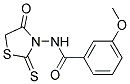 3-METHOXY-N-(4-OXO-2-THIOXO-THIAZOLIDIN-3-YL)-BENZAMIDE 结构式