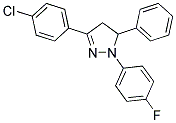 3-(4-CHLOROPHENYL)-1-(4-FLUOROPHENYL)-5-PHENYL-4,5-DIHYDRO-1H-PYRAZOLE 结构式