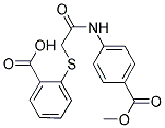 2-[(2-[[4-(METHOXYCARBONYL)PHENYL]AMINO]-2-OXOETHYL)THIO]BENZOIC ACID 结构式