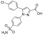 1-[4-(AMINOSULFONYL)PHENYL]-5-(4-CHLOROPHENYL)-1H-PYRAZOLE-3-CARBOXYLIC ACID 结构式