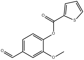 噻吩-2-羧酸4-甲酰-2-甲氧基-苯酯 结构式