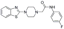 2-[4-(1,3-Benzothiazol-2-yl)piperazin-1-yl]-N-(4-fluorophenyl)acetamide 结构式