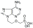 9-(2-PHOSPHONYLMETHOXYETHYL)-ADENINE, [8-14C]- 结构式