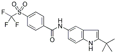 N-(2-TERT-BUTYL-(1H)-INDOL-5-YL)-4-[(TRIFLUOROMETHYL)SULPHONYL]BENZAMIDE 结构式