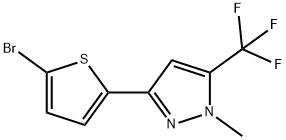 3-(5-BROMO-2-THIENYL)-1-METHYL-5-(TRIFLUOROMETHYL)-1H-PYRAZOLE 结构式