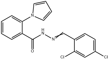 N'-[(Z)-(2,4-DICHLOROPHENYL)METHYLIDENE]-2-(1H-PYRROL-1-YL)BENZENECARBOHYDRAZIDE 结构式