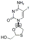 (-)-BETA-L-2',3'-DIDEOXY-3'-THIACYTIDINE, [5-3H(N)]- 结构式