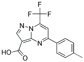 5-(4-METHYLPHENYL)-7-(TRIFLUOROMETHYL)PYRAZOLO[1,5-A]PYRIMIDINE-3-CARBOXYLIC ACID 结构式