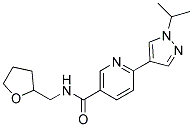 6-[1-(ISOPROPYL)-(1H)-PYRAZOL-4-YL]-N-(TETRAHYDROFURFURYL)PYRIDINE-3-CARBOXAMIDE 结构式