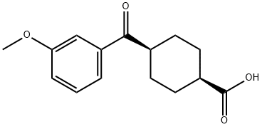 CIS-4-(3-METHOXYBENZOYL)CYCLOHEXANE-1-CARBOXYLIC ACID 结构式