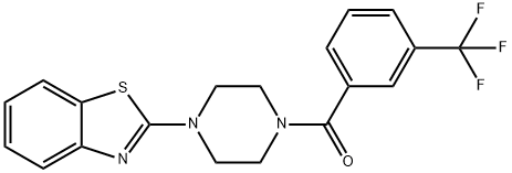 [4-(1,3-BENZOTHIAZOL-2-YL)PIPERAZINO][3-(TRIFLUOROMETHYL)PHENYL]METHANONE 结构式