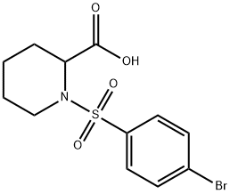1-[(4-BROMOPHENYL)SULFONYL]PIPERIDINE-2-CARBOXYLIC ACID 结构式