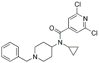 N-(1-BENZYLPIPERIDIN-4-YL)-2,6-DICHLORO-N-(CYCLOPROPYL)PYRIDINE-4-CARBOXAMIDE 结构式