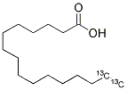 十六烷酸-15,16-13C2 结构式