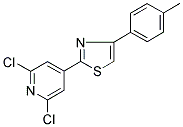 2,6-DICHLORO-4-[4-(4-METHYLPHENYL)-1,3-THIAZOL-2-YL]PYRIDINE 结构式