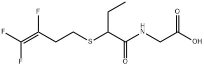 2-((2-[(3,4,4-TRIFLUORO-3-BUTENYL)SULFANYL]BUTANOYL)AMINO)ACETIC ACID 结构式