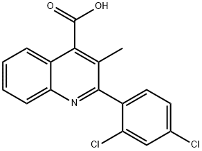 2-(2,4-二氯苯基)-3-甲基喹啉-4-羧酸 结构式