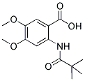 2-[(2,2-DIMETHYLPROPANOYL)AMINO]-4,5-DIMETHOXYBENZOIC ACID 结构式