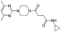 N-CYCLOPROPYL-4-[4-(4,6-DIMETHYLPYRIMIDIN-2-YL)PIPERAZIN-1-YL]-4-OXOBUTANAMIDE 结构式