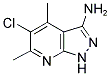 5-CHLORO-4,6-DIMETHYL-1H-PYRAZOLO[3,4-B]PYRIDIN-3-YLAMINE 结构式