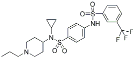 N-[4-((CYCLOPROPYL(1-PROPYLPIPERIDIN-4-YL)AMINO)SULPHONYL)PHENYL]-3-(TRIFLUOROMETHYL)BENZENESULPHONAMIDE 结构式