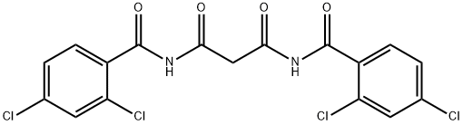 2,4-DICHLORO-N-(3-[(2,4-DICHLOROBENZOYL)AMINO]-3-OXOPROPANOYL)BENZENECARBOXAMIDE 结构式