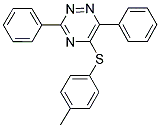 3,6-DIPHENYL-1,2,4-TRIAZIN-5-YL 4-METHYLPHENYL SULFIDE 结构式