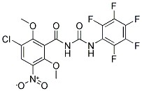 N-(3-CHLORO-2,6-DIMETHOXY-5-NITROBENZOYL)-N'-(2,3,4,5,6-PENTAFLUOROPHENYL)UREA 结构式