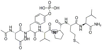 N-ACETYL-ASP-TYR(PO3H2)-VAL-PRO-MET-LEU-NH2 结构式