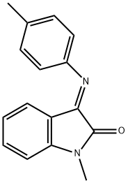 1-METHYL-3-[(4-METHYLPHENYL)IMINO]-1,3-DIHYDRO-2H-INDOL-2-ONE 结构式