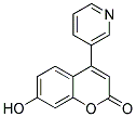 7-Hydroxy-4-(3-pyridyl)coumarin 结构式